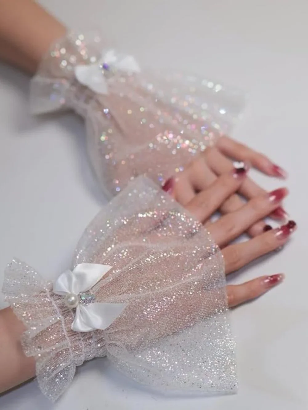Glitter Tulle Fingerless